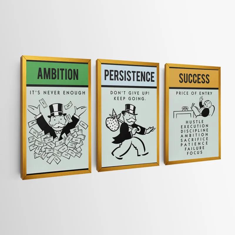 többrészes vászonkép Monopoly Succes Set mockup 0