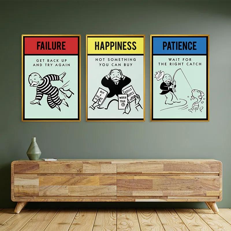 többrészes vászonkép Monopoly Life Set mockup 2