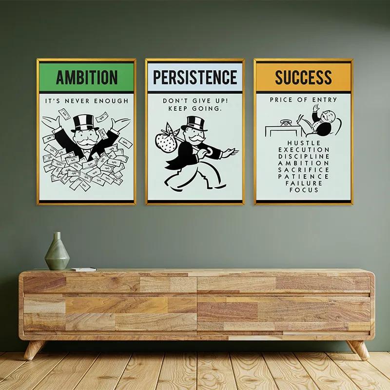 többrészes vászonkép Monopoly Succes Set mockup 2