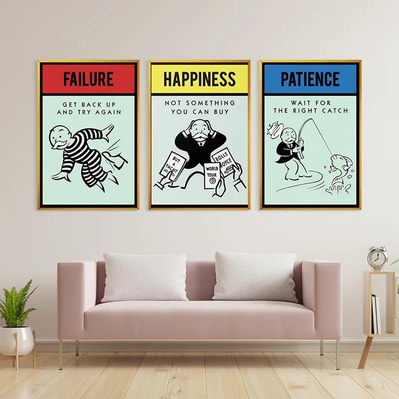 többrészes vászonkép Monopoly Life Set mockup 3