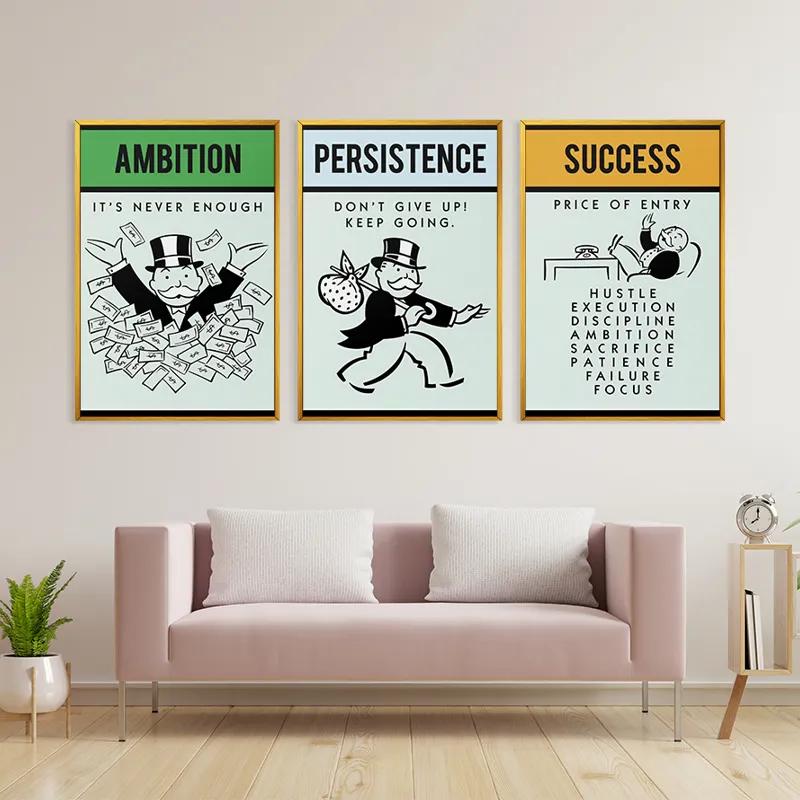 többrészes vászonkép Monopoly Succes Set mockup 3