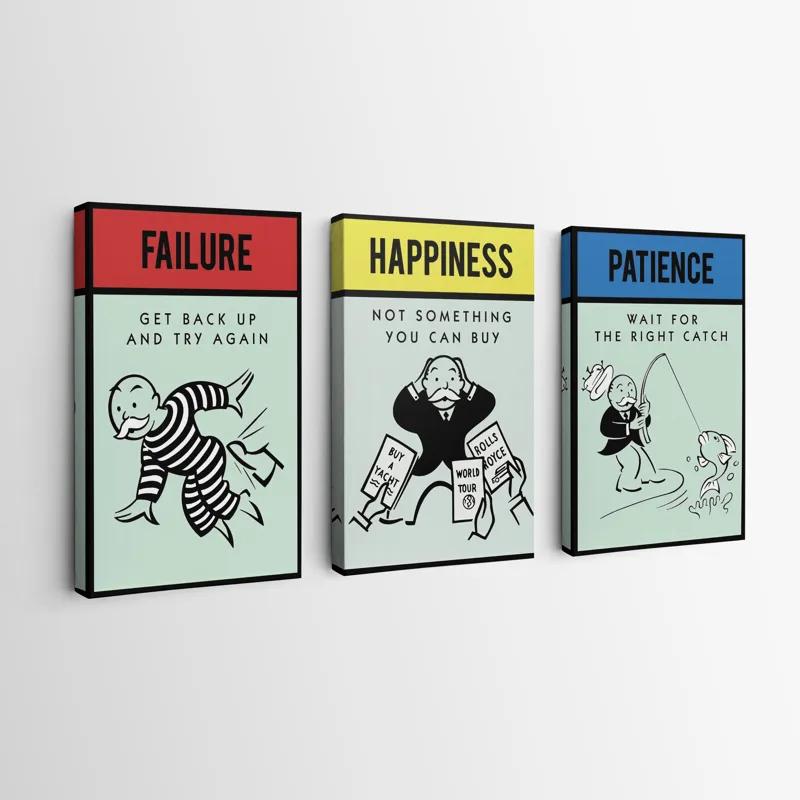 többrészes vászonkép Monopoly Life Set mockup 0