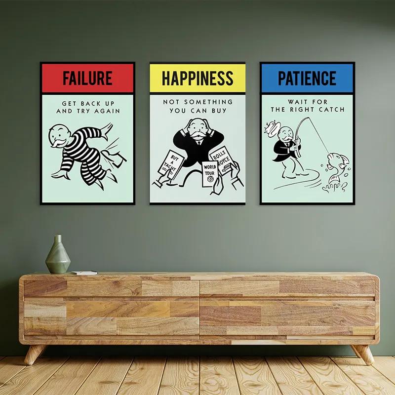 többrészes vászonkép Monopoly Life Set mockup 2