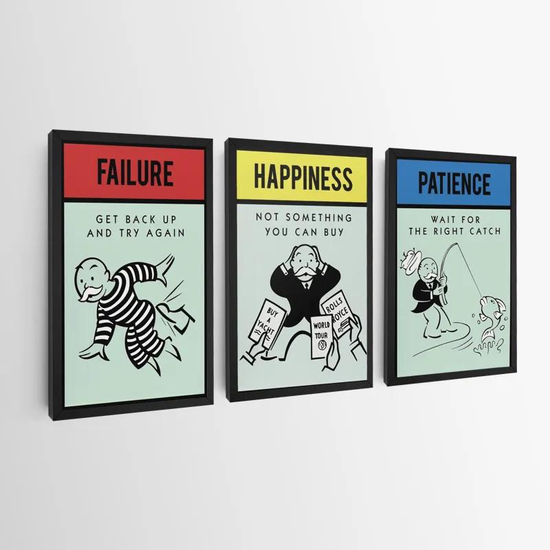 többrészes vászonkép Monopoly Life Set mockup 0