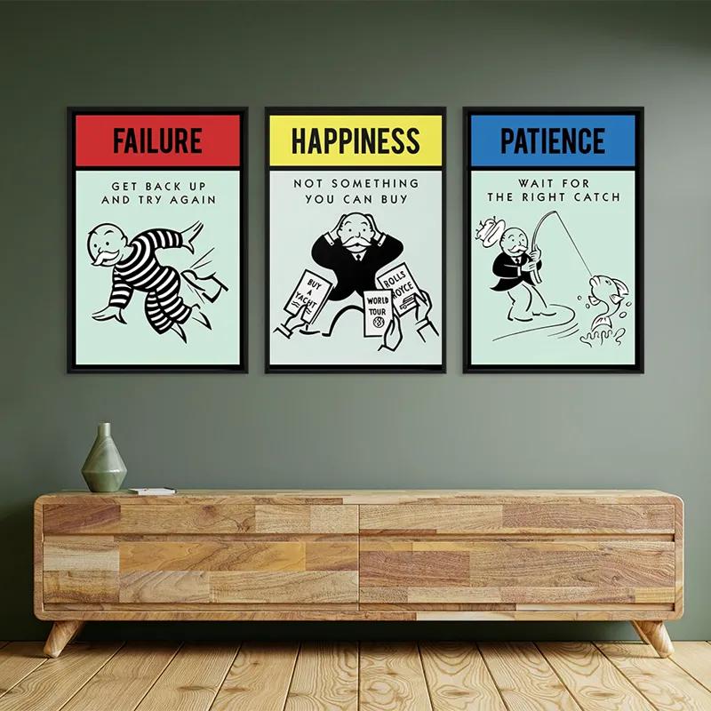 többrészes vászonkép Monopoly Life Set mockup 2