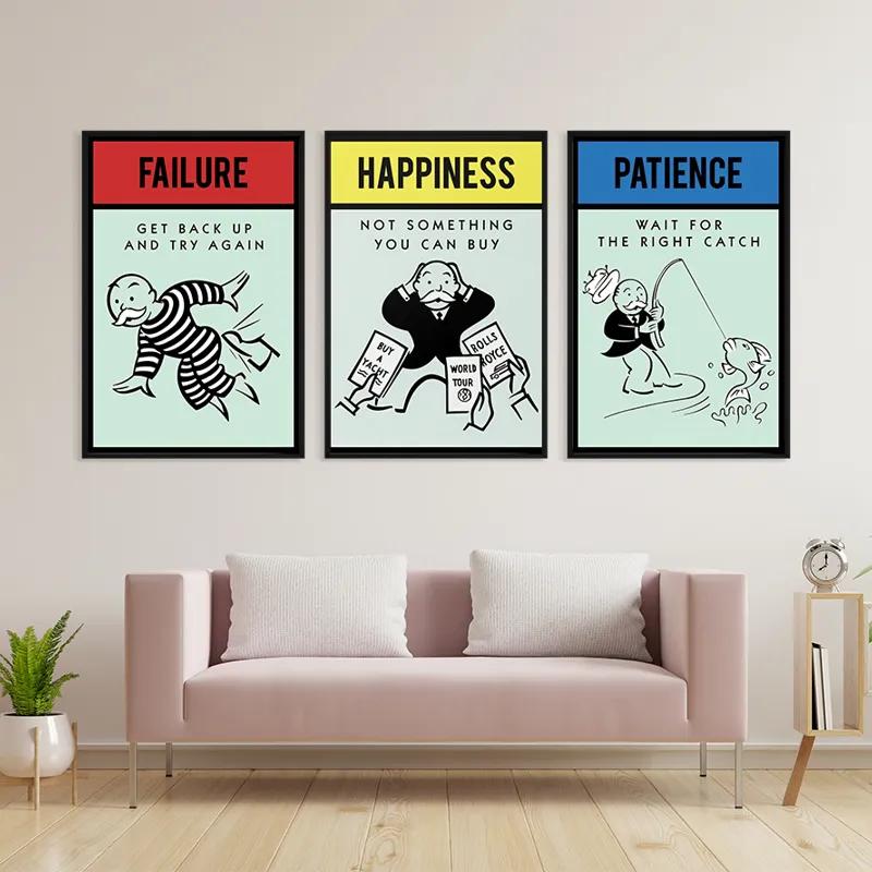 többrészes vászonkép Monopoly Life Set mockup 3