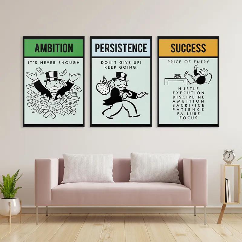 többrészes vászonkép Monopoly Succes Set mockup 3