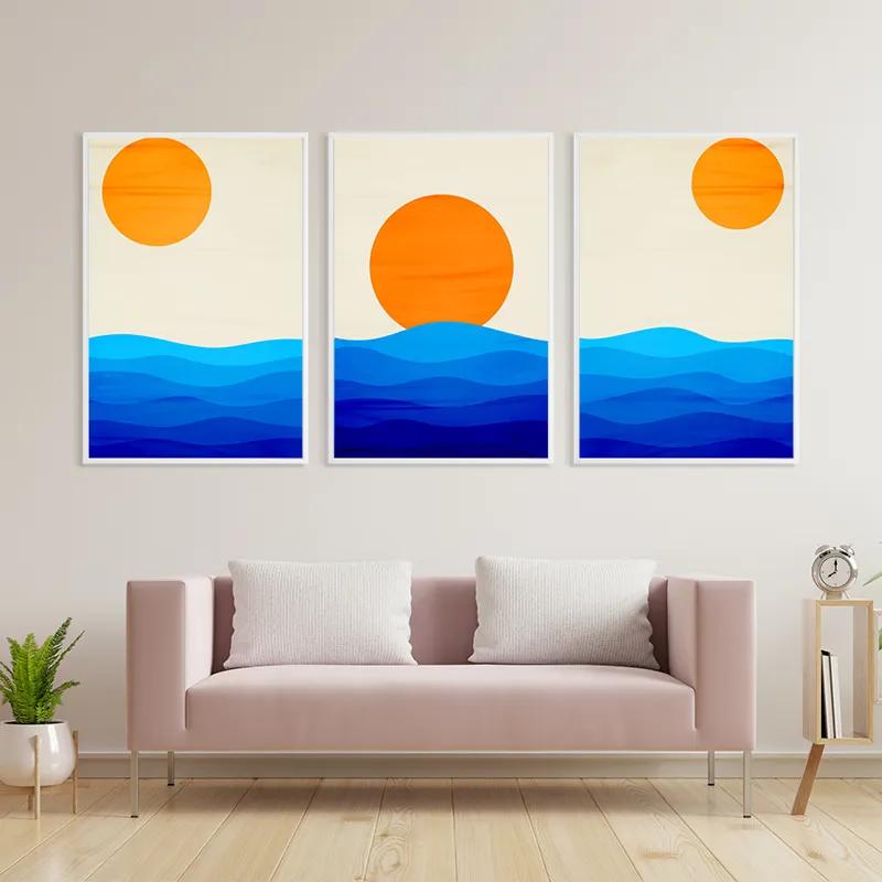 többrészes vászonkép Stronglue Waves mockup 3