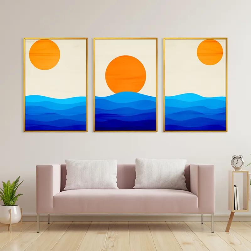 többrészes vászonkép Stronglue Waves mockup 3