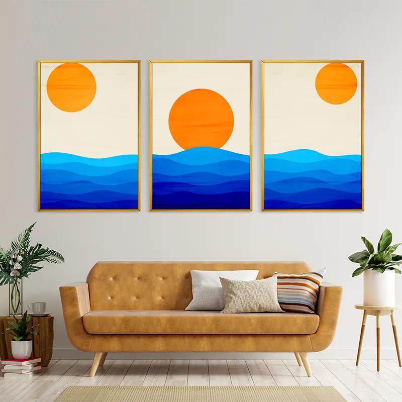 többrészes vászonkép Stronglue Waves mockup 4