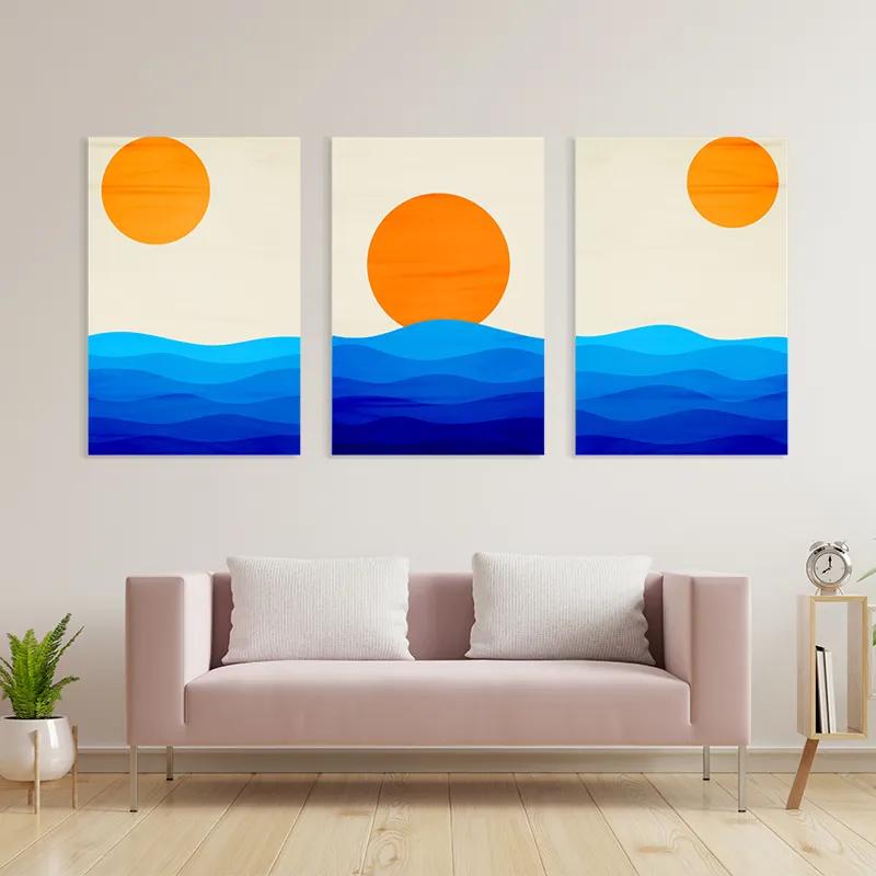 többrészes vászonkép Stronglue Waves mockup 3