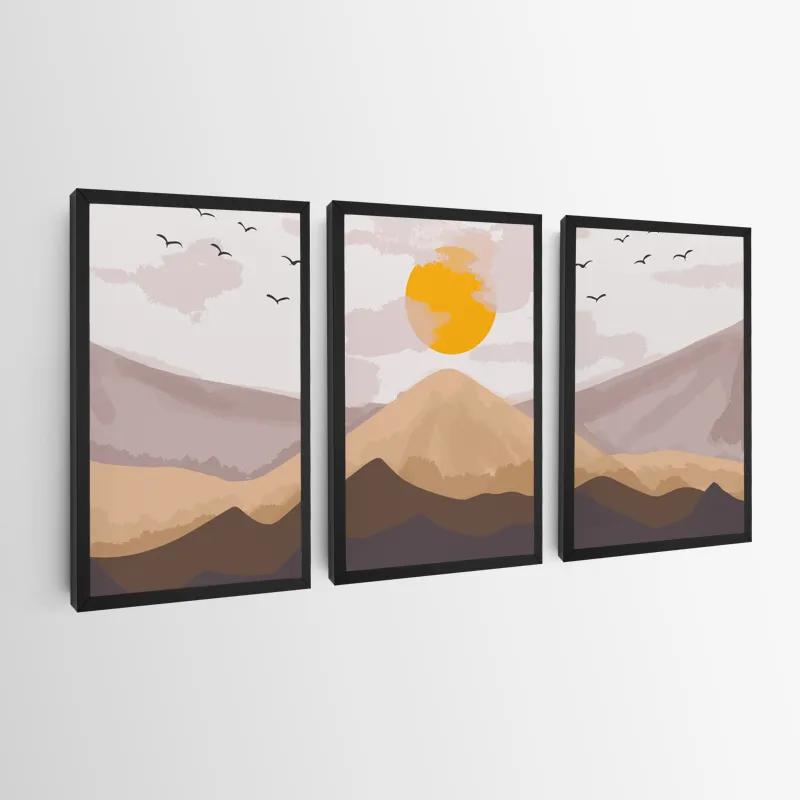többrészes vászonkép Mountain Sunrise Set mockup 0