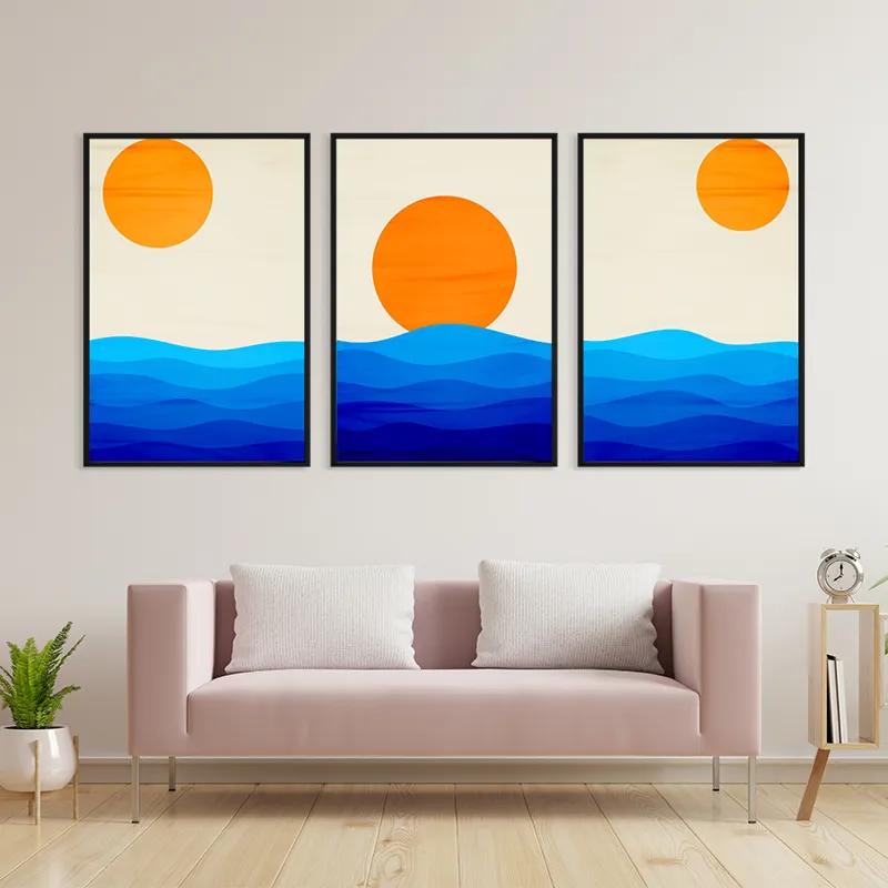 többrészes vászonkép Stronglue Waves mockup 3