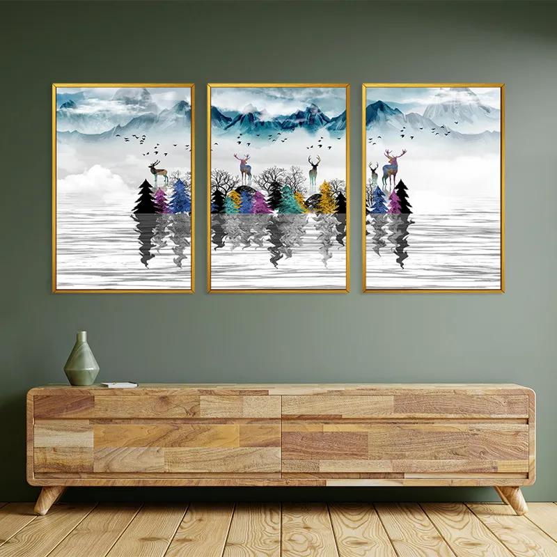 többrészes vászonkép Mountain Lake mockup 2