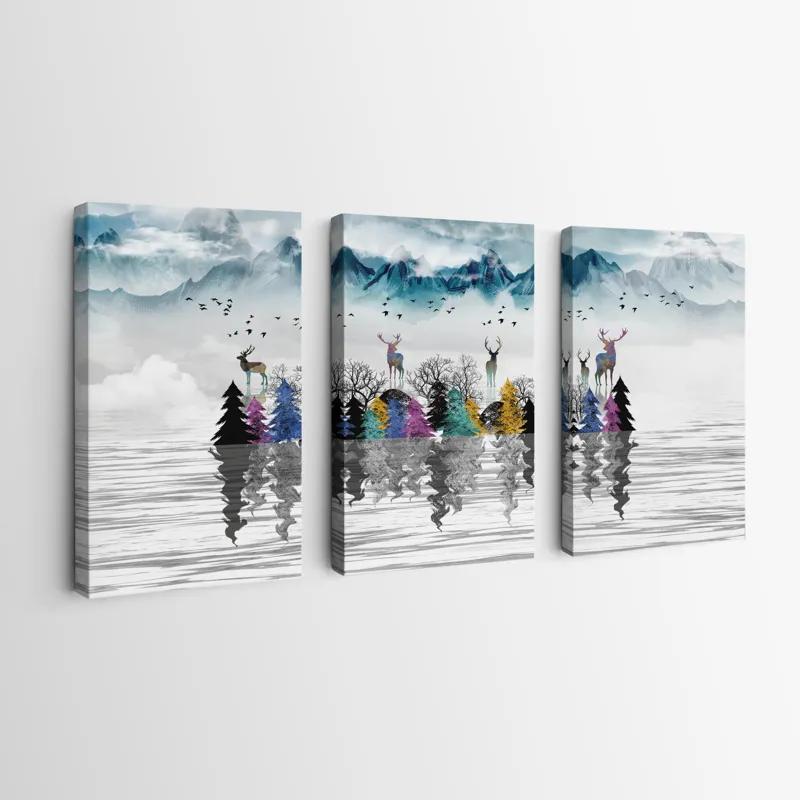 többrészes vászonkép Mountain Lake mockup 0