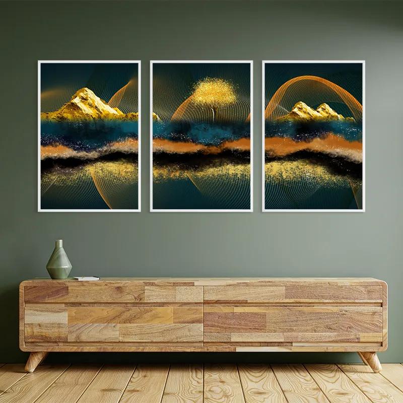 többrészes vászonkép Mountain Waves mockup 2