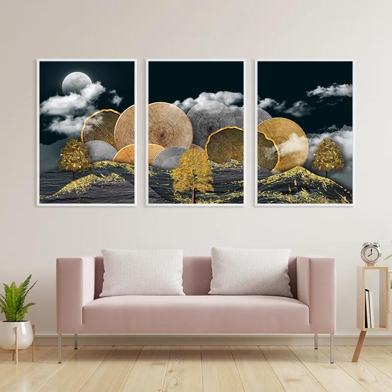 többrészes vászonkép Circle Over The Mountain mockup 3