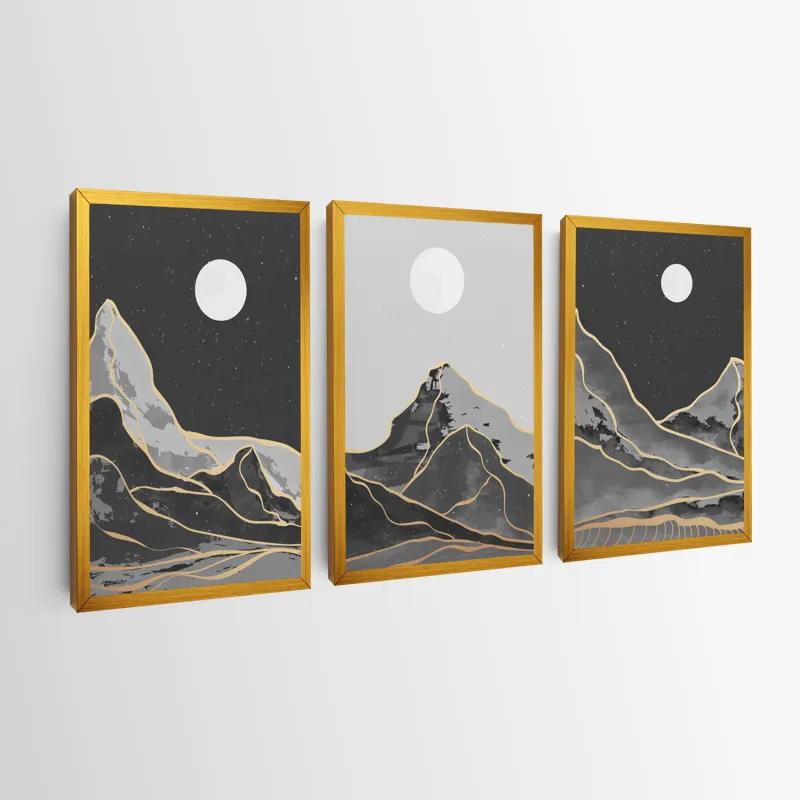 többrészes vászonkép Grey Moon Mountain mockup 0