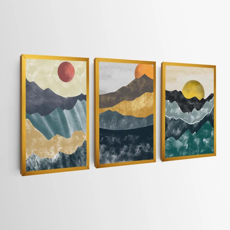 többrészes vászonkép Mountain Sun Set mockup 0