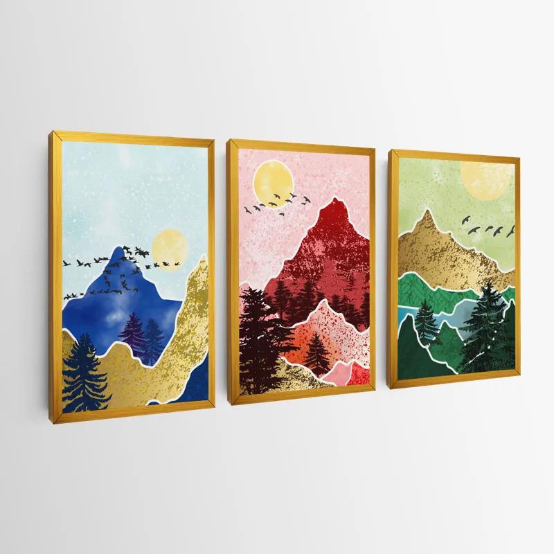 többrészes vászonkép Mountainirds Set mockup 0