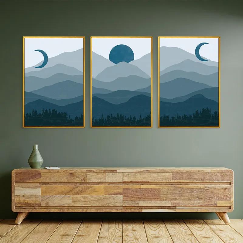 többrészes vászonkép Blue Sun Mountain mockup 2