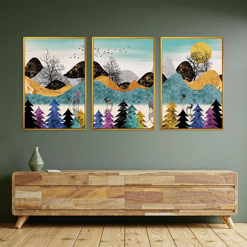 többrészes vászonkép Color Mountain mockup 2