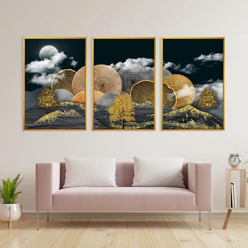 többrészes vászonkép Circle Over The Mountain mockup 3