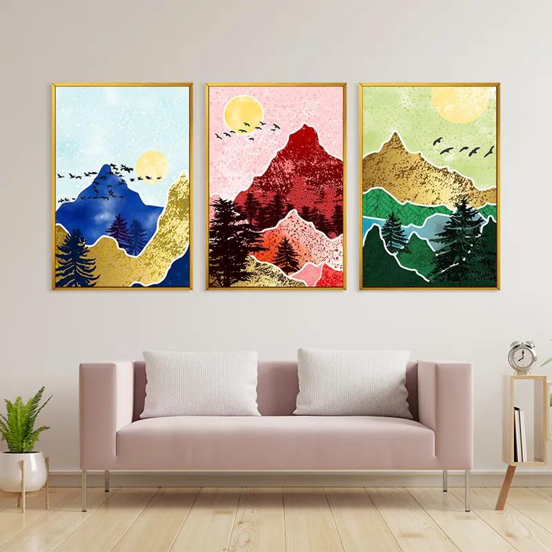 többrészes vászonkép Mountainirds Set mockup 3