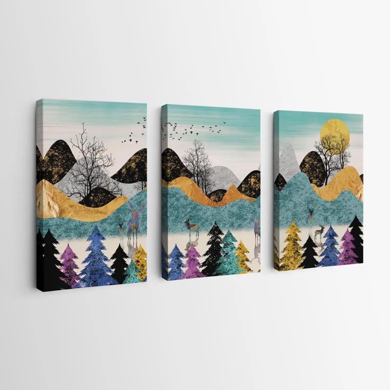 többrészes vászonkép Color Mountain mockup 0