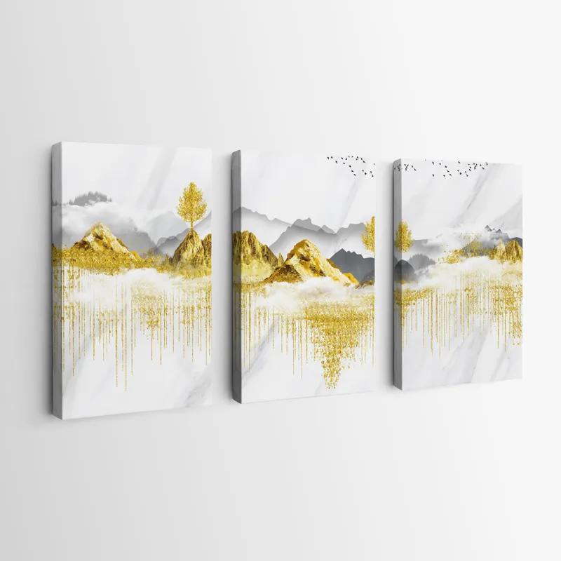 többrészes vászonkép Golden White Mountains mockup 0