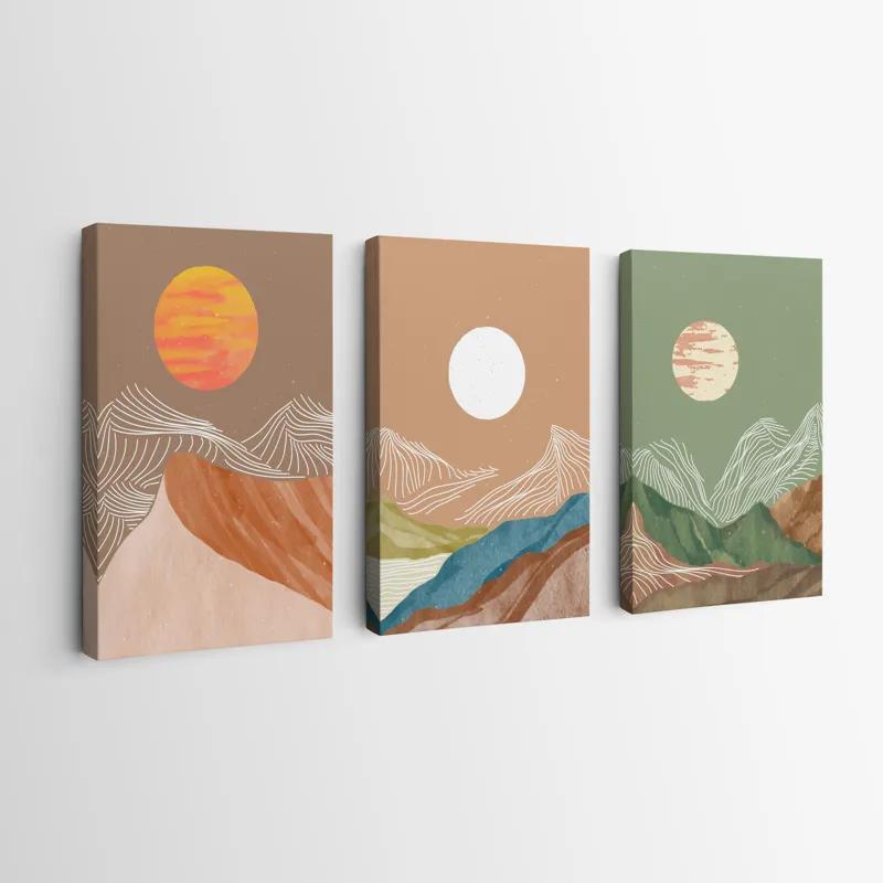 többrészes vászonkép White Moon Set mockup 0