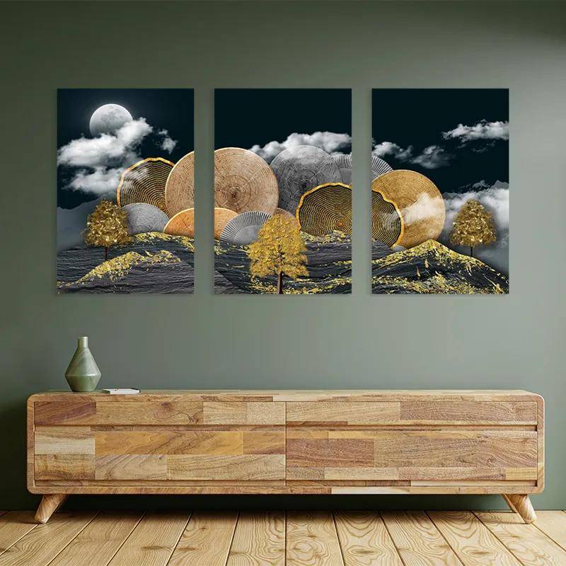 többrészes vászonkép Circle Over The Mountain mockup 2