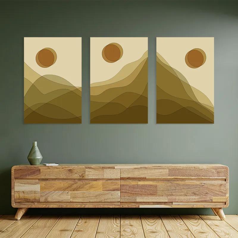 többrészes vászonkép Cream Mountain Set mockup 2