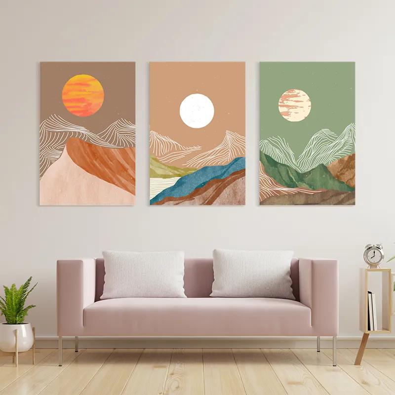 többrészes vászonkép White Moon Set mockup 3