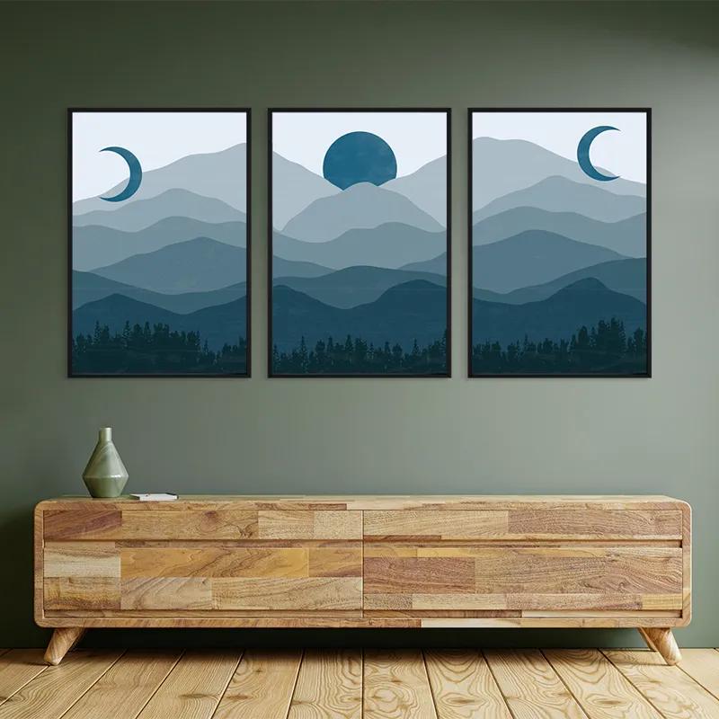 többrészes vászonkép Blue Sun Mountain mockup 2