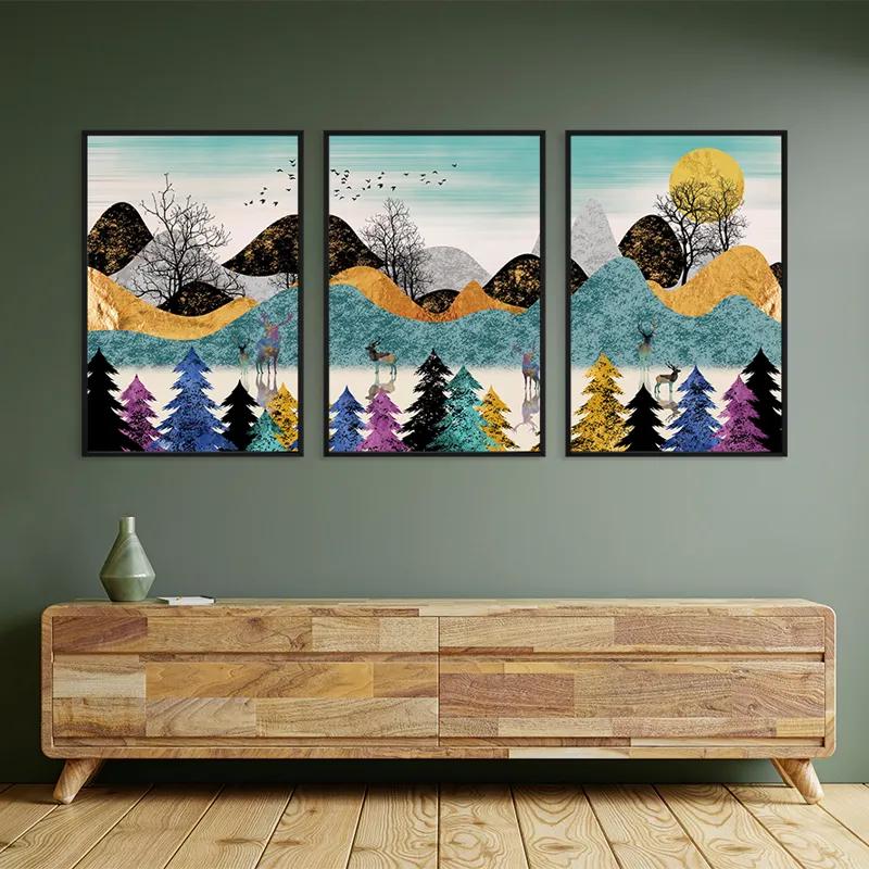 többrészes vászonkép Color Mountain mockup 2