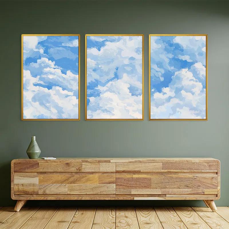 többrészes vászonkép Clouds Set mockup 2