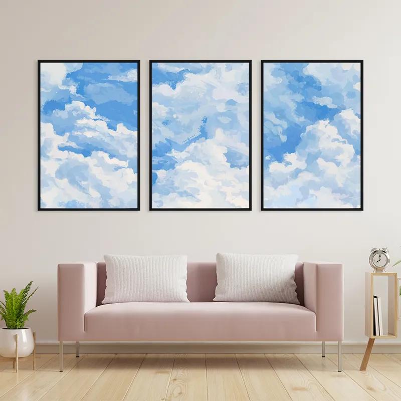 többrészes vászonkép Clouds Set mockup 3