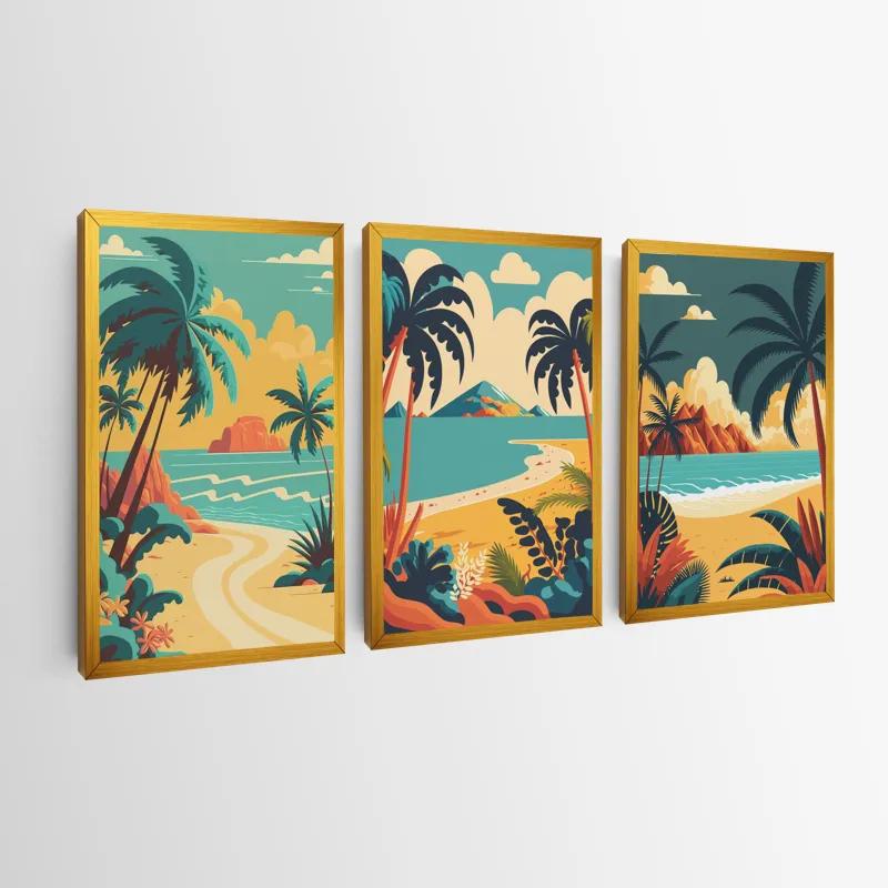 többrészes vászonkép Beach Palm mockup 0