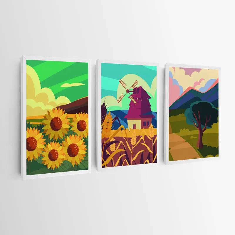 többrészes vászonkép Ruralrt Set mockup 0