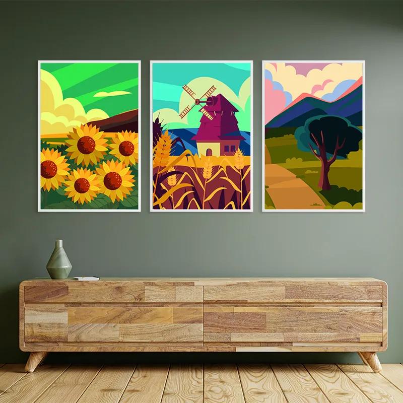 többrészes vászonkép Ruralrt Set mockup 2