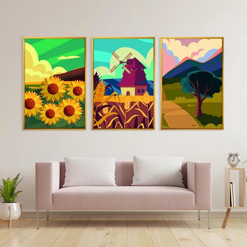 többrészes vászonkép Ruralrt Set mockup 3