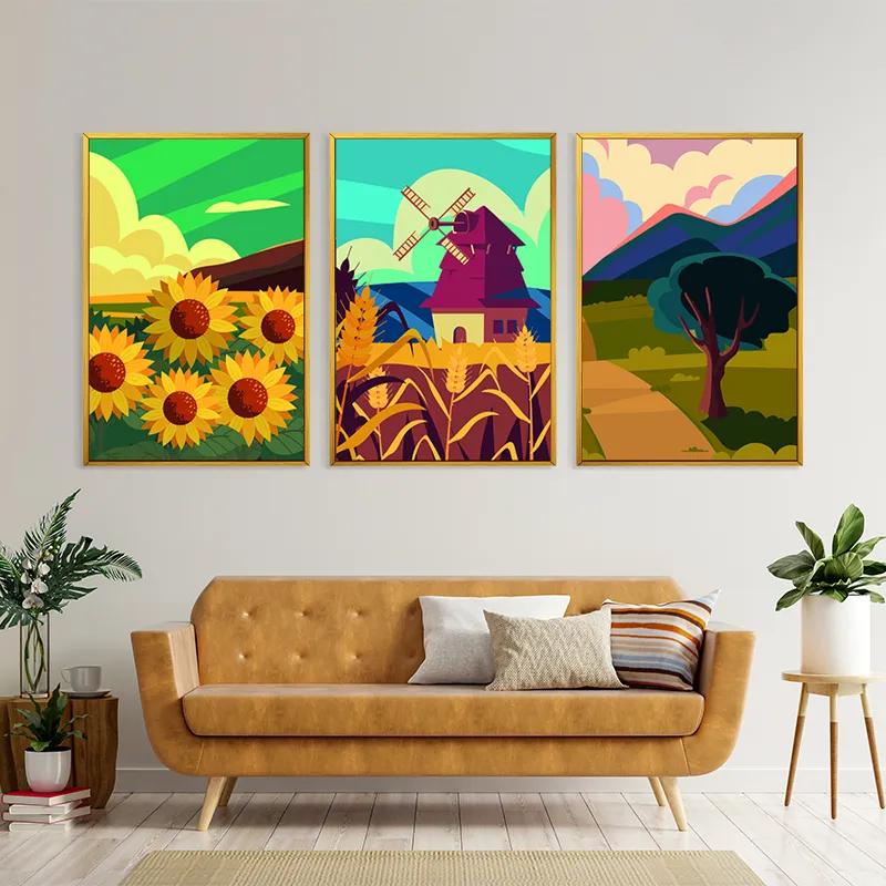 többrészes vászonkép Ruralrt Set mockup 4