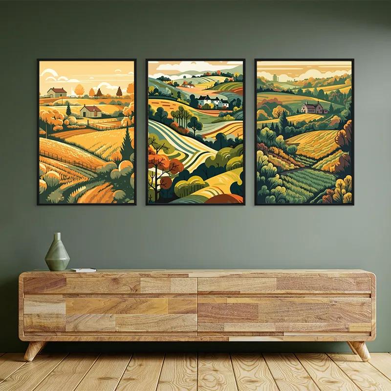 többrészes vászonkép Farm Set mockup 2