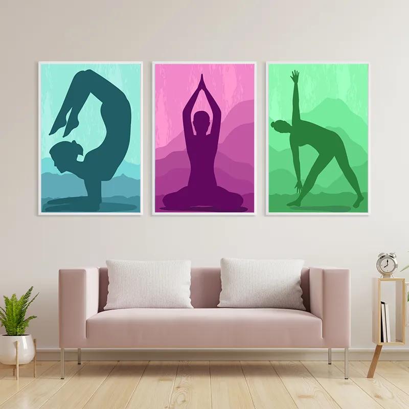 többrészes vászonkép Yoga Set mockup 3