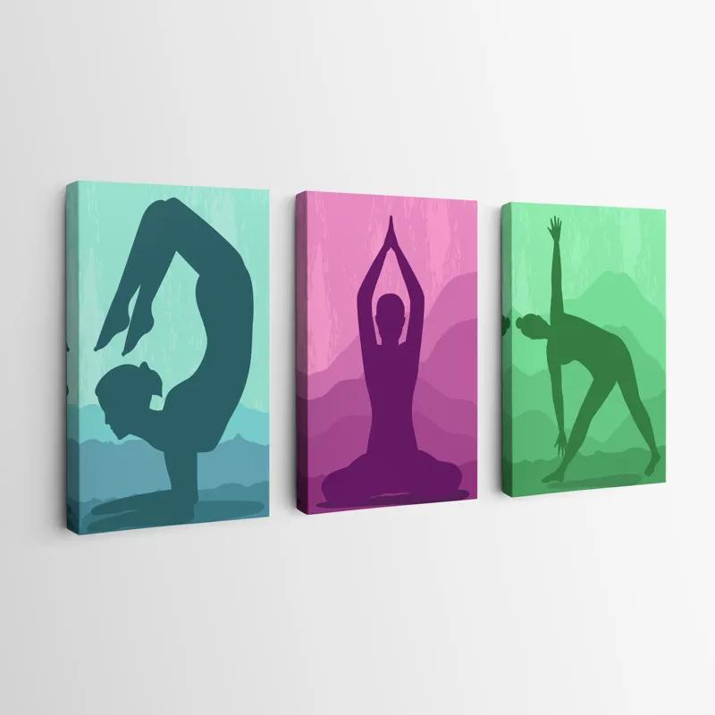többrészes vászonkép Yoga Set mockup 0