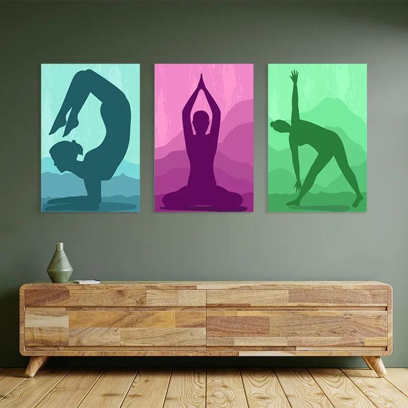 többrészes vászonkép Yoga Set mockup 2