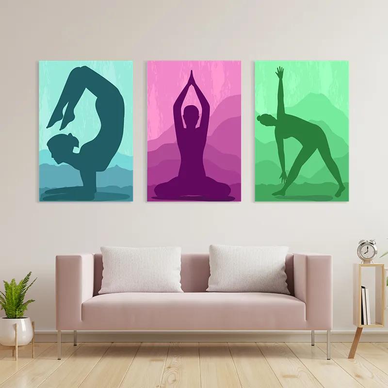 többrészes vászonkép Yoga Set mockup 3