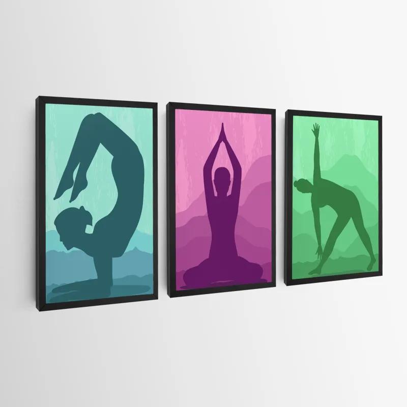 többrészes vászonkép Yoga Set mockup 0