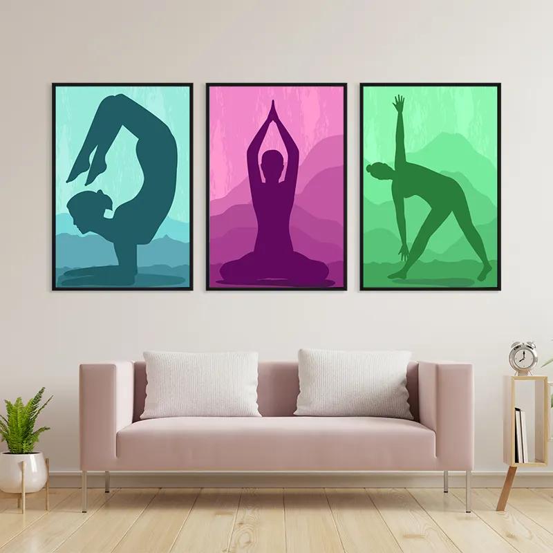 többrészes vászonkép Yoga Set mockup 3